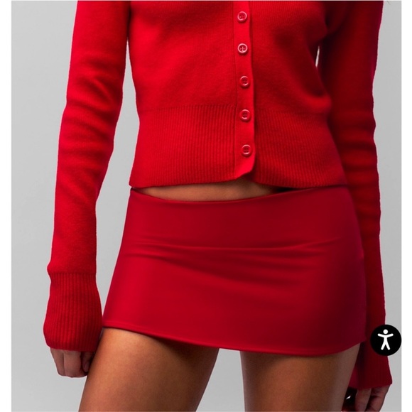 Danielle Guizio Dresses & Skirts - Danielle Guizio Micro Mini Stretch Skirt in Red Size M NWT